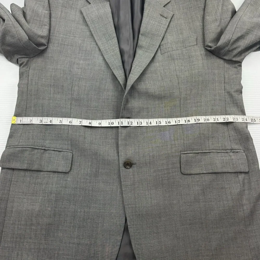 Lauren Ralph Lauren Gray Wool Suit Jacket Blazer Sport Coat 46XL Made Canada